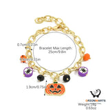 Pumpkin Skull Pendant Bracelet