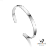 Personalized Stainless Steel C-shaped Bracelet Ring