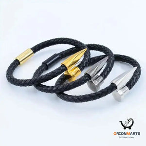 Nail Design Leather Bracelet