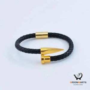 Nail Design Leather Bracelet