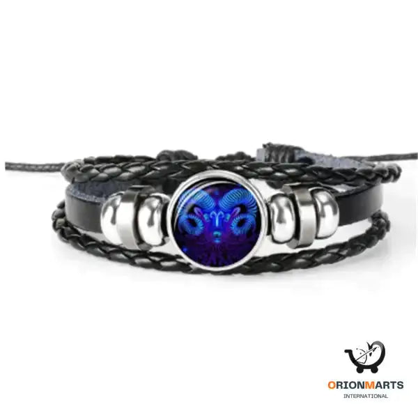 Zodiac Constellation Braided Bracelet