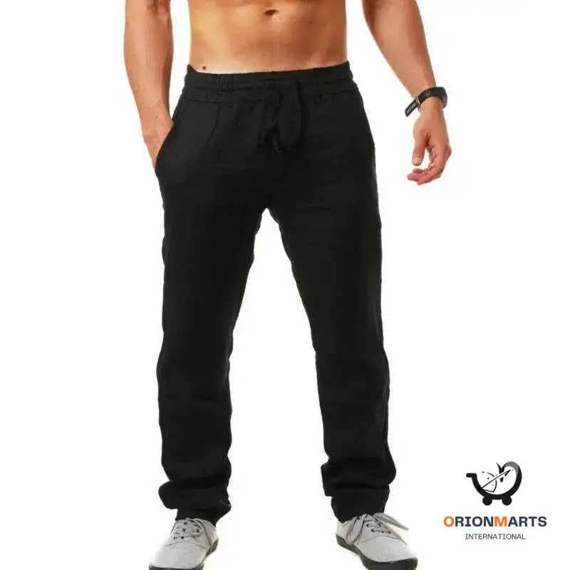 Breathable Cotton and Linen Sports Trousers