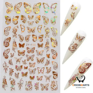 Laser Butterfly Nail Sticker