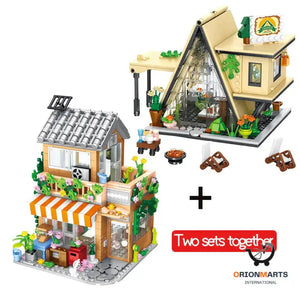 Coffee Shop Building Blocks Model Toy for Kids