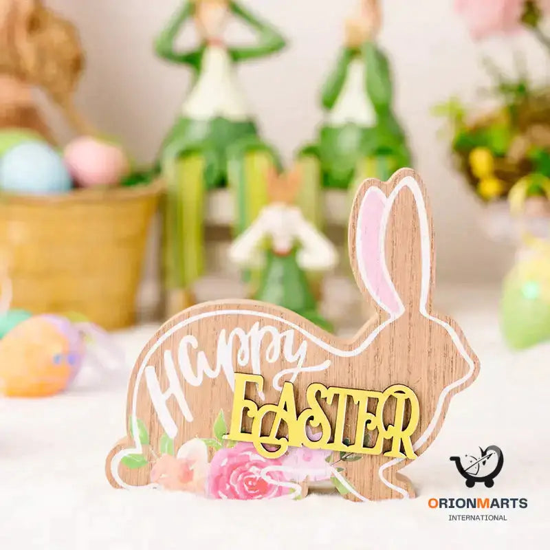 Wooden Easter Bunny Ornaments