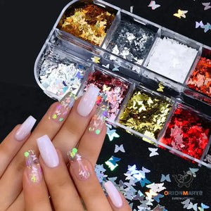 Butterfly Sequin Nail Decoration