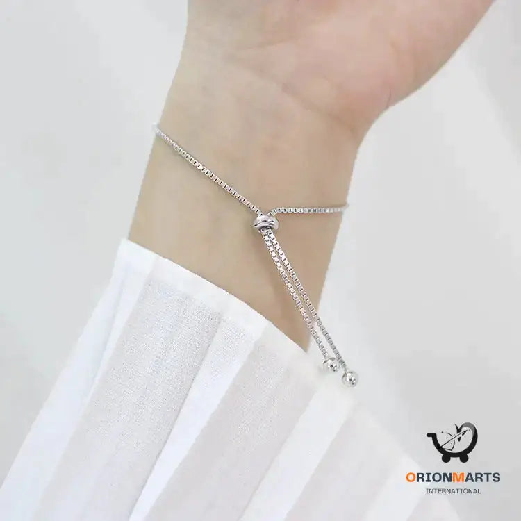 Butterfly Knot Pearl Sterling Silver Bracelet from Korea