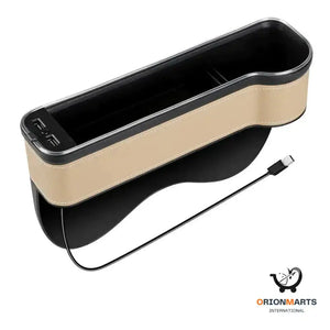 Car Seat Slot Storage Box with Charging Function