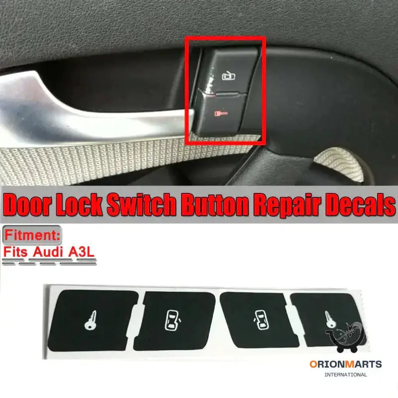Car Door Lock Control Button Sticker