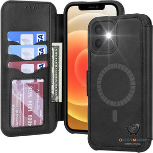 Magnetic PU Card Holster Phone Case