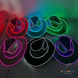 LED Colorful Cowboy Hat for Halloween Parties