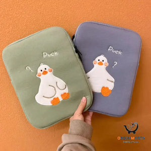 Cartoon Cute Duck Embroidery Ins Tablet Case