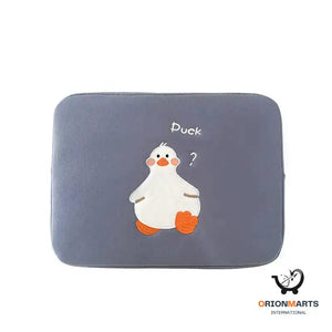 Cartoon Cute Duck Embroidery Ins Tablet Case