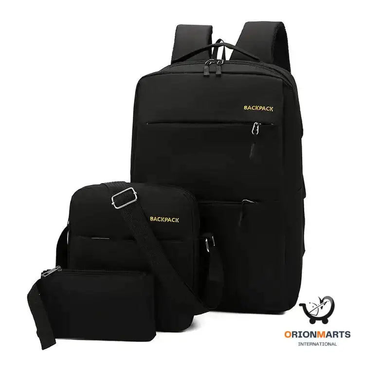 Unisex Three-piece Outdoor Travel Backpack Set