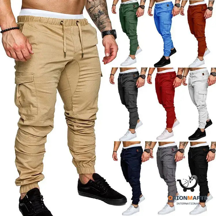 Men’s Drawstring Woven Fabric Pants