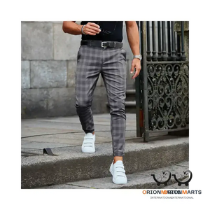 Plaid Casual Trousers