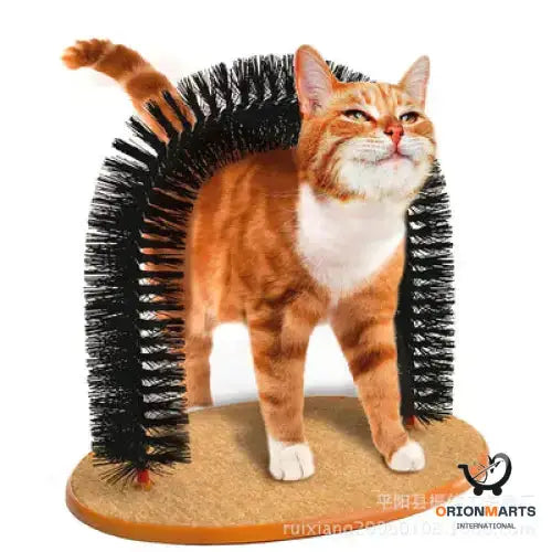 Cat Scratching and Grooming Brush Toy with Hair Collector