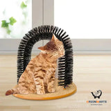 Cat Scratching and Grooming Brush Toy with Hair Collector