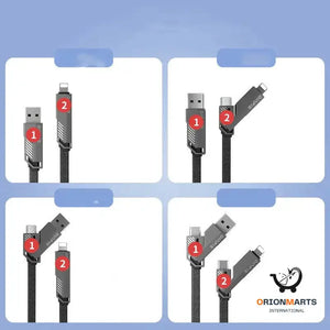 4-in-1 Double-headed Fast Charge Data Cable
