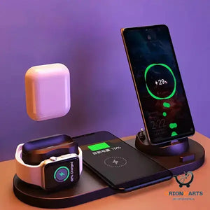 6 in 1 Wireless Charging Dock Station for Phone and Watch