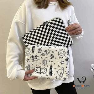 Checkerboard Storage Hand File Bag for Notebook