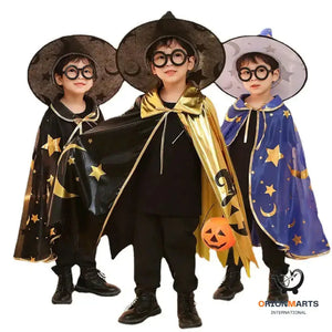 Children’s Cloak Five-star Wizard’s Hat Costume