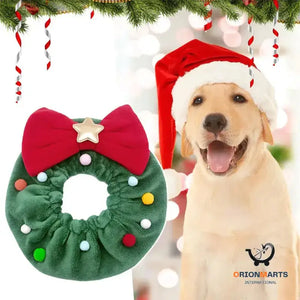 Friendly-to-Skin Christmas Pet Bow-knot Collar
