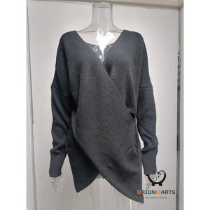 Cross Knitted Loose Women’s Sweater