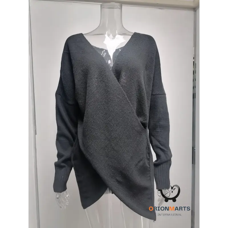 Cross Knitted Loose Women’s Sweater
