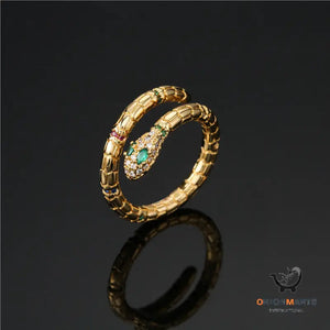 Exquisite Gold Snake Ring