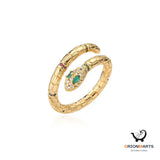 Exquisite Gold Snake Ring
