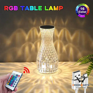 Romantic Bedside Diamond Table Lamp for Christmas Decor