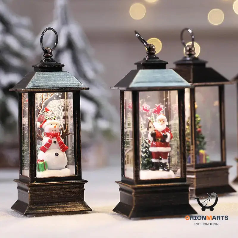 Realistic LED Flame Christmas Oil Lamp