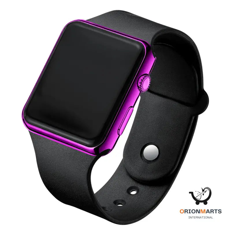 Electroplated LED Square Digital Watch