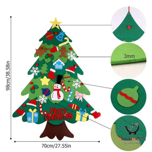Interactive DIY Felt Christmas Tree with Lights