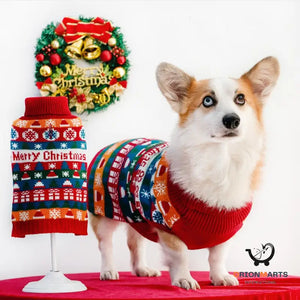 Christmas Turtleneck Dog Sweater