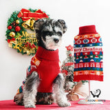 Christmas Turtleneck Dog Sweater