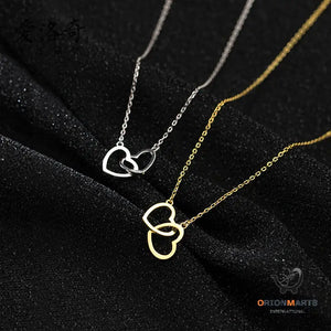 Interlocking Heart Titanium Necklace