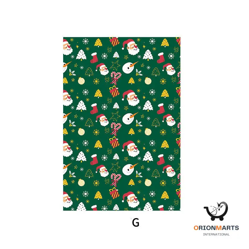 Christmas Flowers Kraft Wrapping Paper