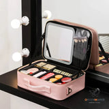 LED Makeup Storage Bag with Mirror