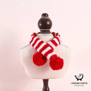 Cozy Knitted Woolen Striped Christmas Scarf