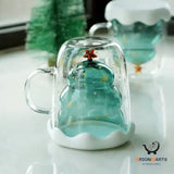 Christmas Tree Glass Coffee Cup