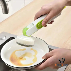 Liquid-Filled Long-Handle Cleaning Brush