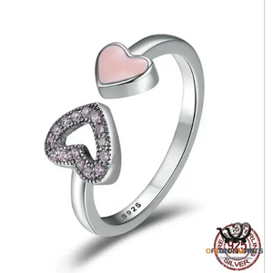 Heart to Heart Sterling Silver Finger Ring