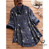 Long Shirt With Printed Color Buttons