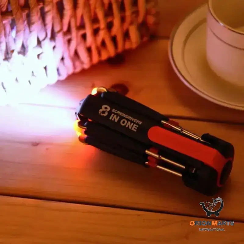 8 in 1 Multifunctional Screwdriver with LED Light