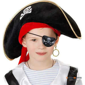 Skull Print Pirate Captain Hat for Halloween