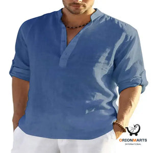 Men’s Casual Cotton Linen Shirt