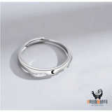 Sun Moon Sterling Silver Couple Ring