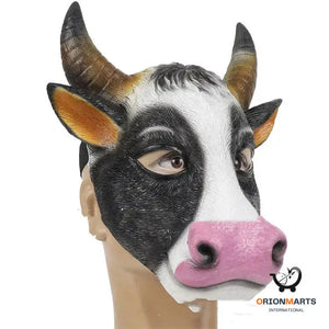 Latex Cow Half Face Mask for Masquerades